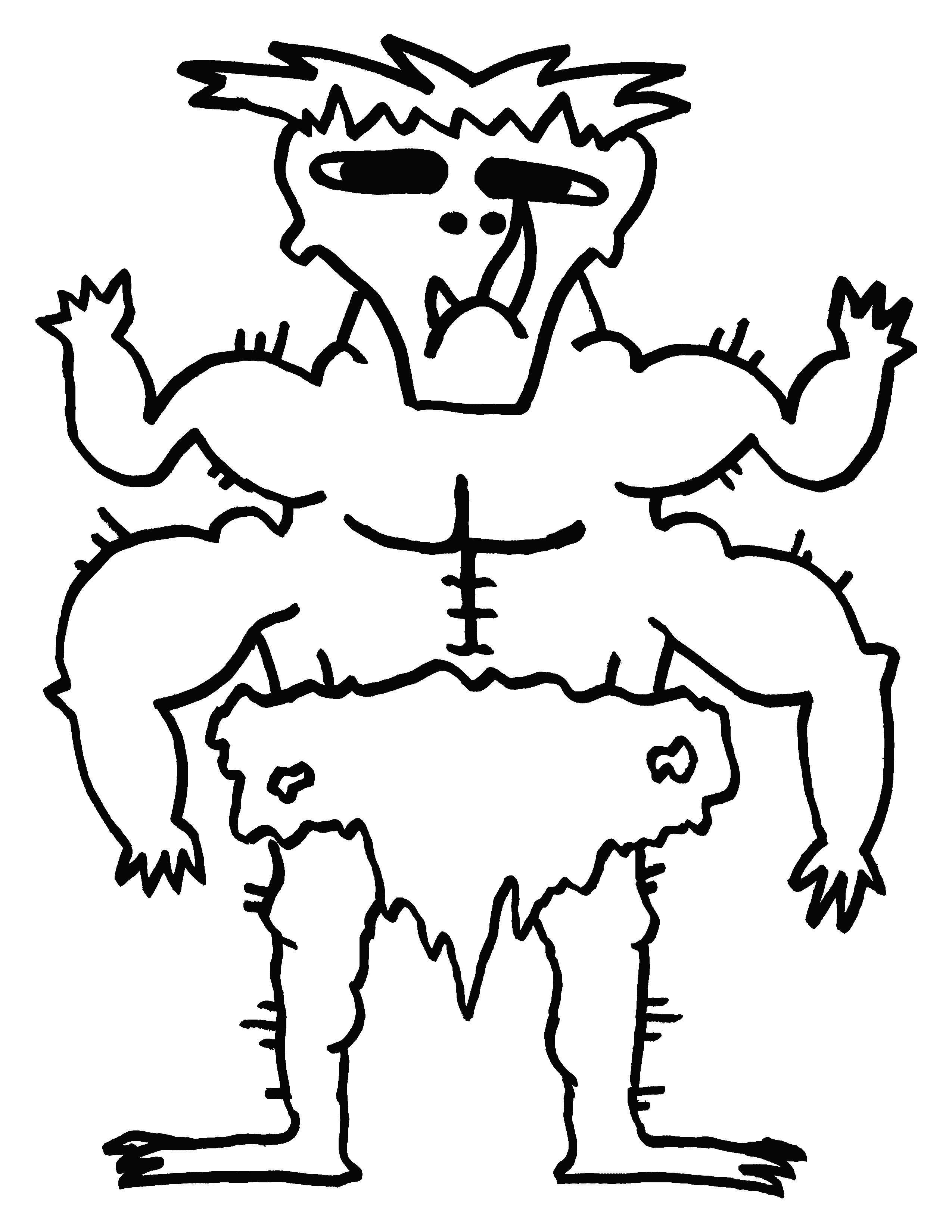 Coloring page: Monster 01