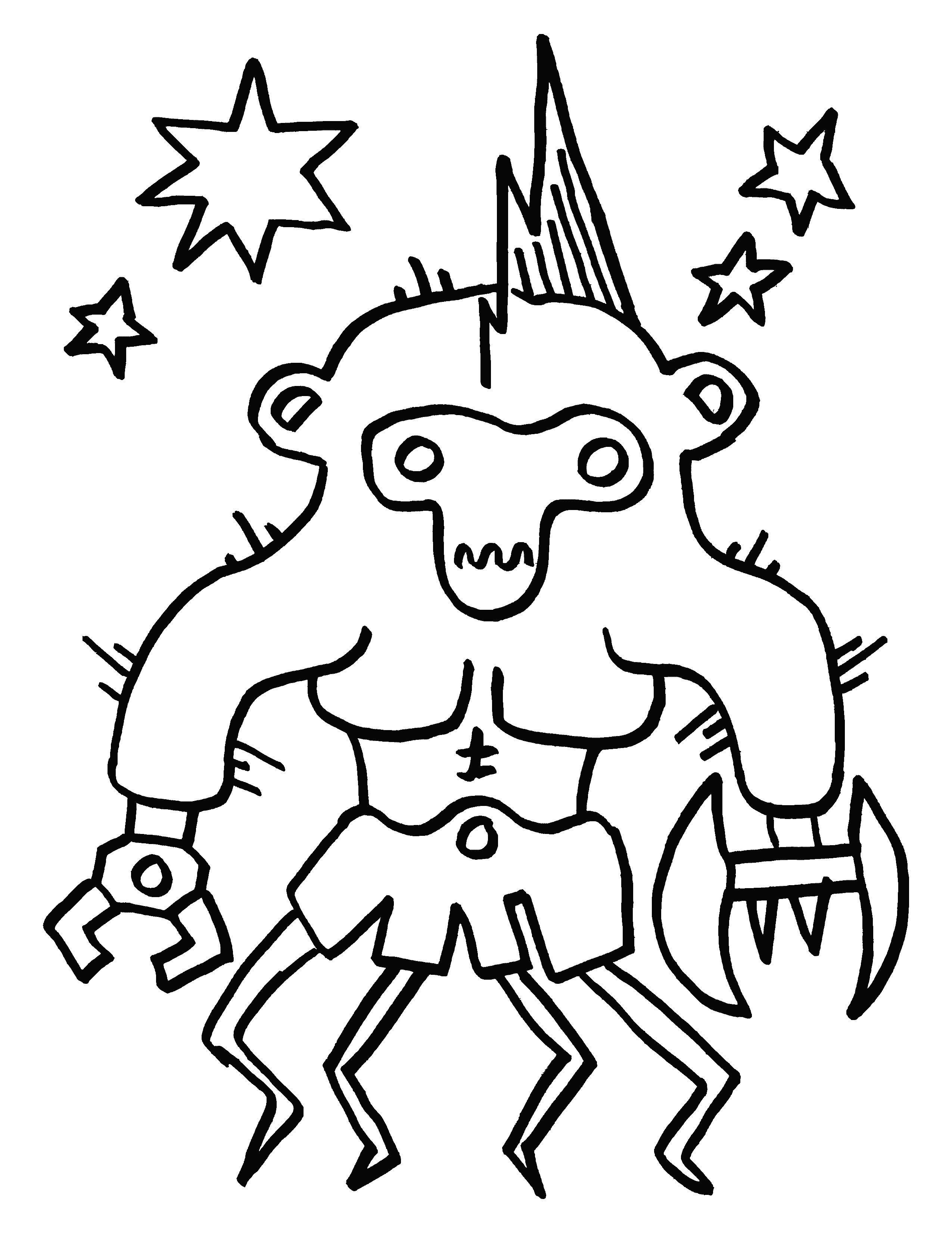Coloring page: Monster 12