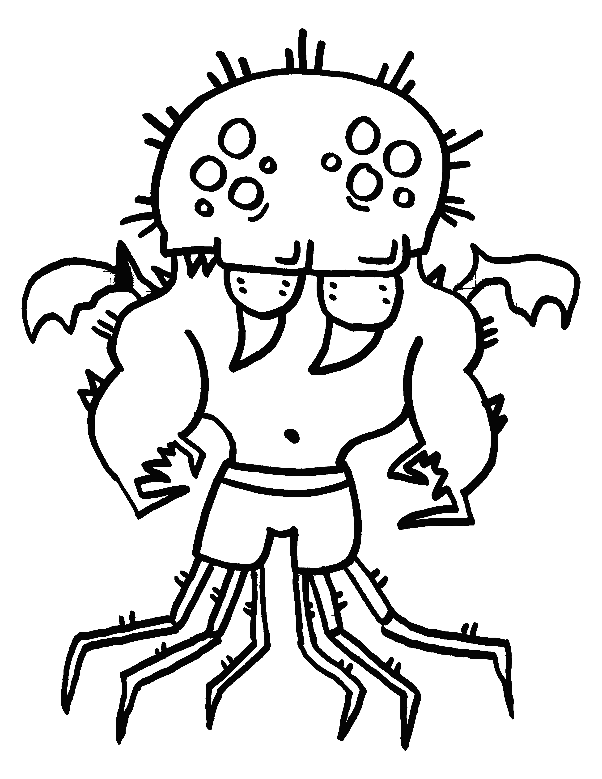Coloring page: Monster 14