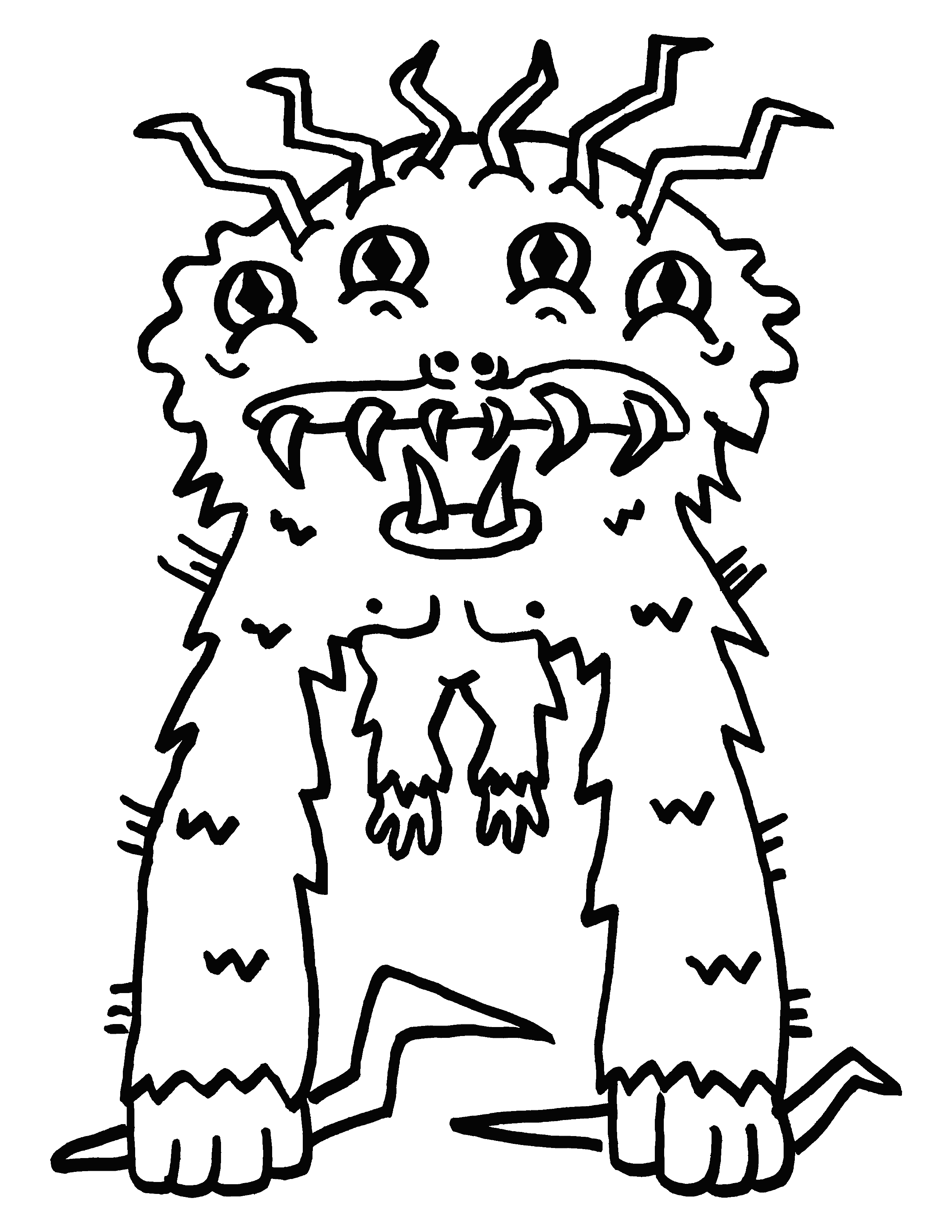 Coloring page: Monster 16