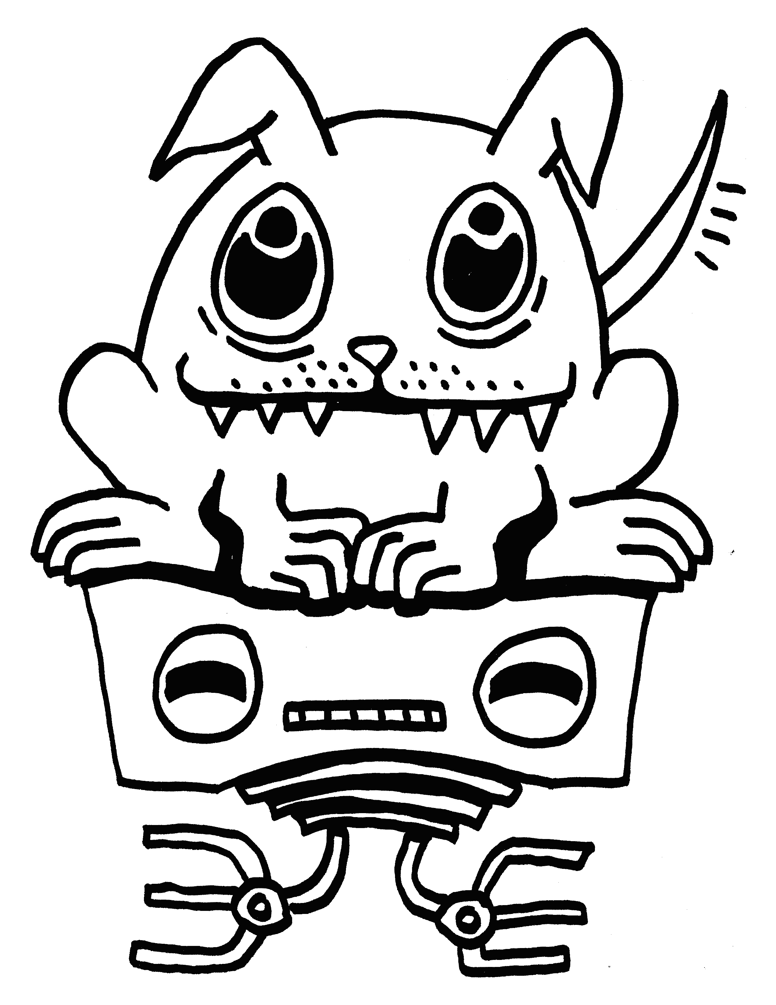 Coloring page: Monster 17