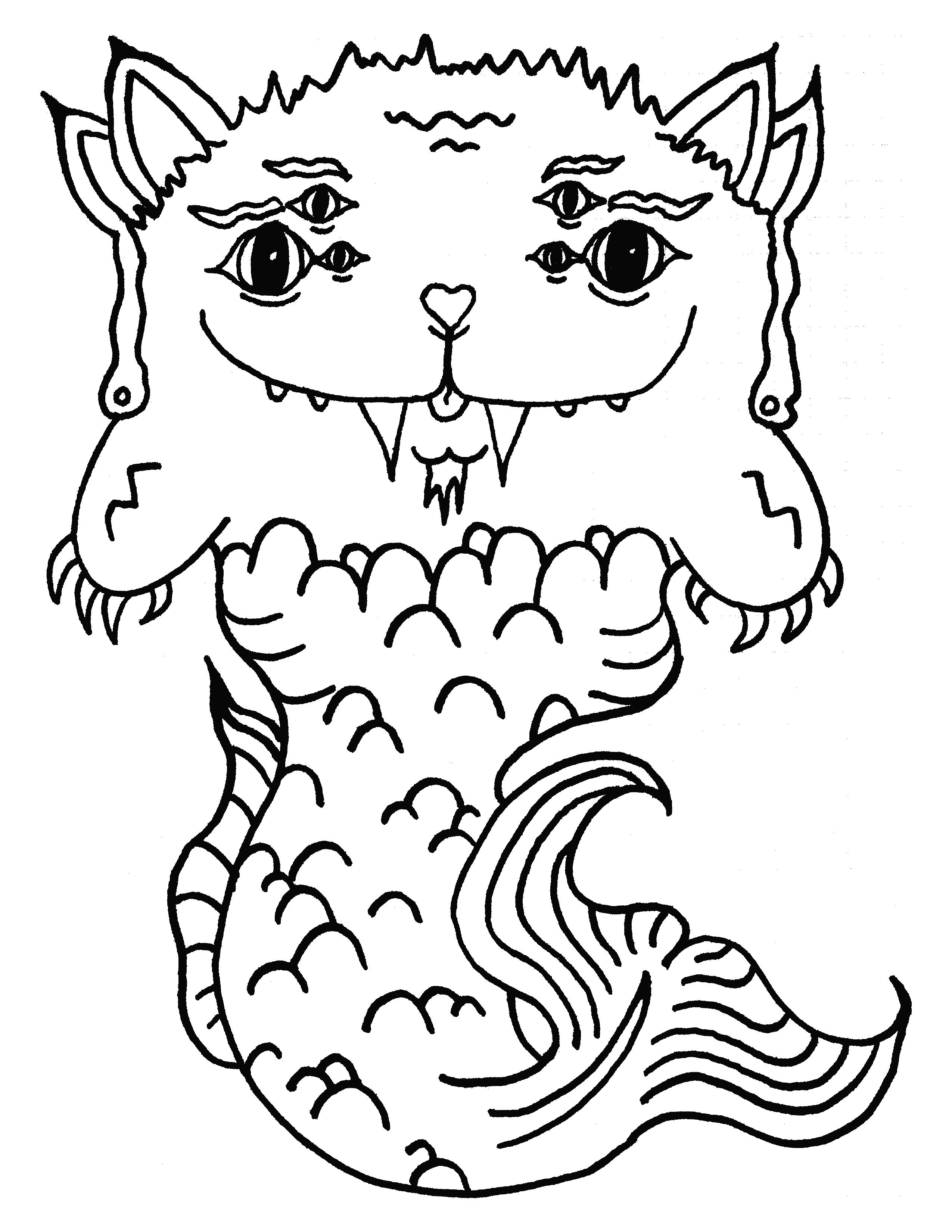 Coloring page: Monster 19