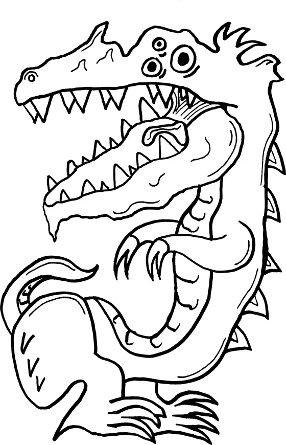 Coloring page: Monster 20, an ink monster drawn by hand