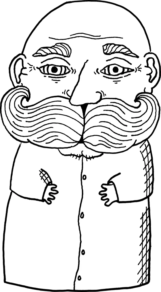 Coloring page: Monster 21, an ink monster drawn by hand